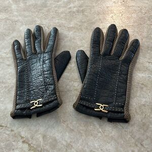 Faux Leather Gloves
